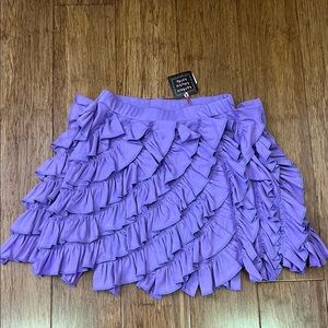 Lemon loves lime girls purple RUFFLE skirt size 7 NWT